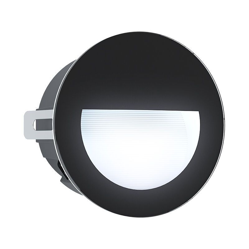 Aluminiowy nowoczesny wbudowany kinkiet zewnętrzny czarny, Luigino, 2,5W, 4000K LED, IP65