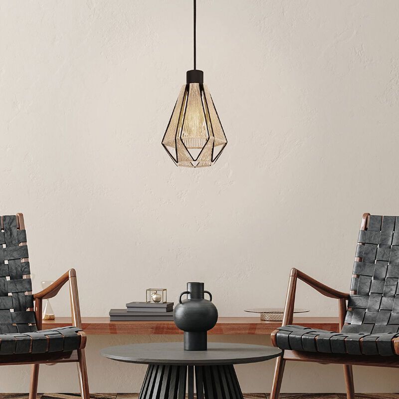 Stalowa rustykalna lampa wisząca brązowa, Yessica Stalowa rustykalna lampa wisząca brązowa, Yessica