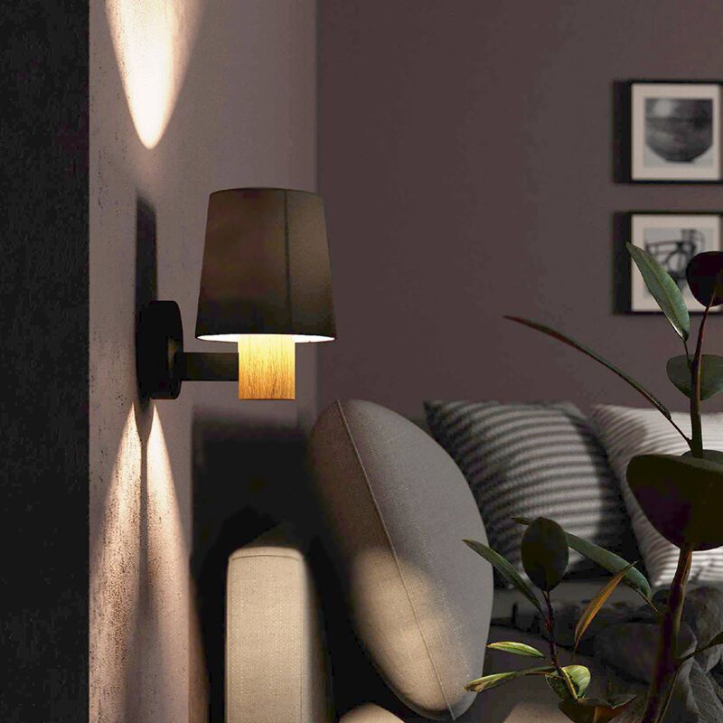 Tkaniny rustykalny kinkiet ciemnoszary, Teodora