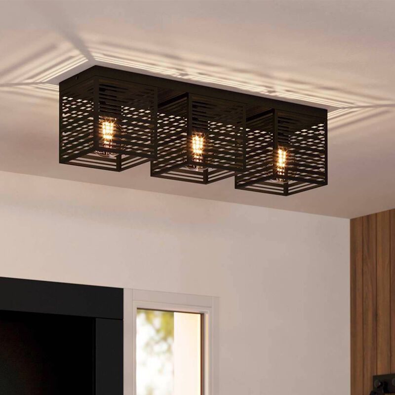 Aluminiowa industrialna lampa sufitowa czarna, Lennaert Aluminiowa industrialna lampa sufitowa czarna, Lennaert