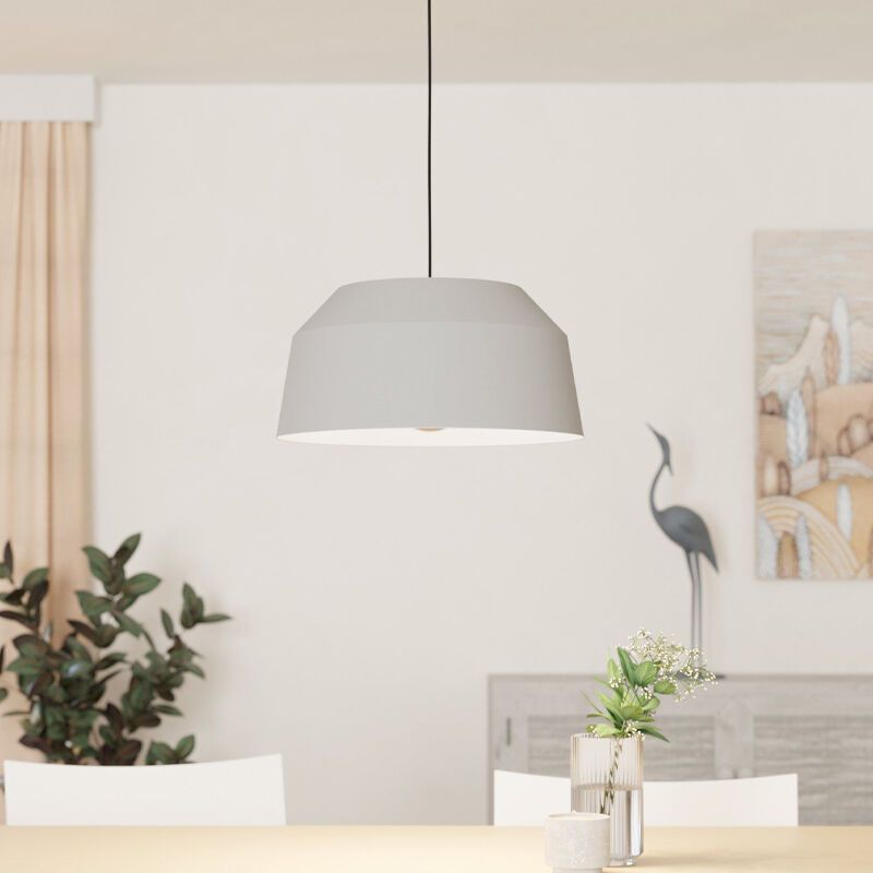 Aluminiowa rustykalna lampa wisząca szara, Teddie