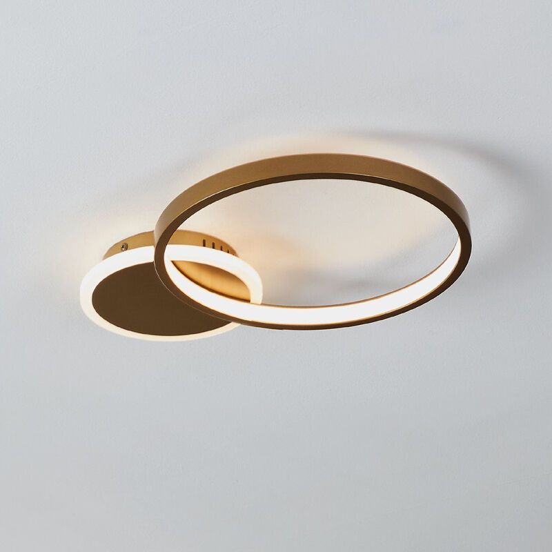Aluminiowa nowoczesna lampa sufitowa złota, Sivan, 15W, regulowana ciepła do zimnej bieli LED, ściemniana w 3 krokach