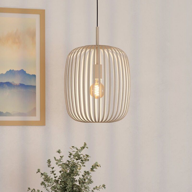 Aluminiowa industrialna lampa wisząca beżowa, Pietro Aluminiowa industrialna lampa wisząca beżowa, Pietro
