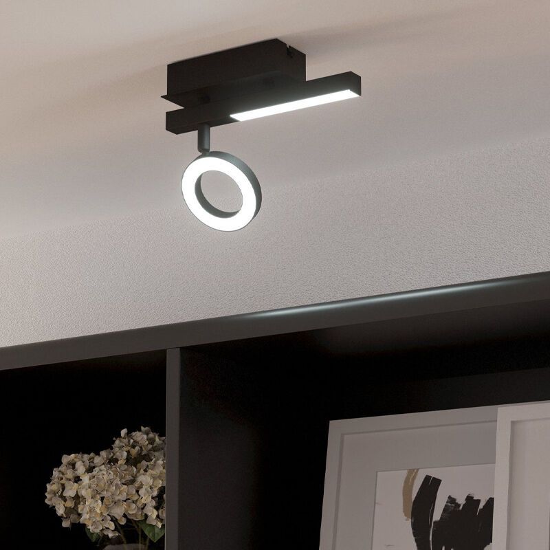 Aluminiowy nowoczesny spot sufitowy czarny, Madelinde, 3,2W, 3000K LED