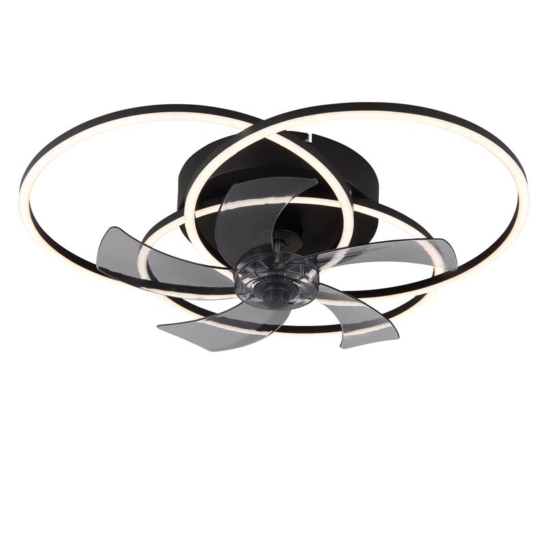 Aluminiowy design wentylator sufitowy czarny, Kamiel, 40W, regulowana ciepła do zimnej bieli LED, z pilot Aluminiowy design wentylator sufitowy czarny, Kamiel, 40W, regulowana ciepła do zimnej bieli LED, z pilot