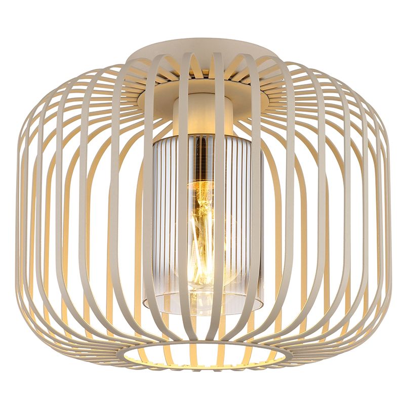 Metalowa industrialna lampa sufitowa beżowa, Jolanda