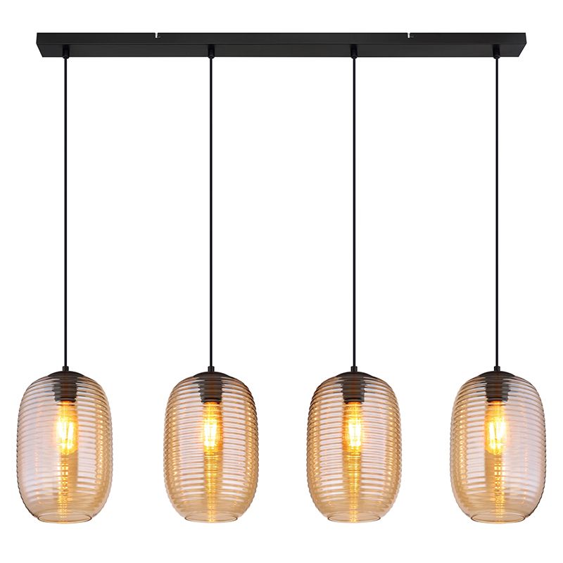 Szklana design lampa wisząca bursztynowa, Arina Szklana design lampa wisząca bursztynowa, Arina