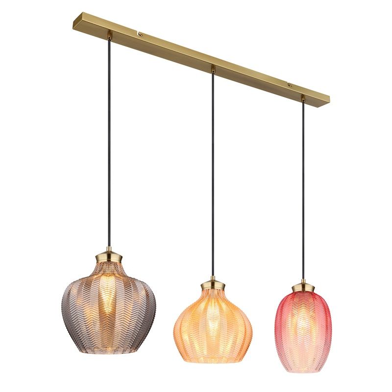 Szklana design lampa wisząca wielokolorowa, Jacomina Szklana design lampa wisząca wielokolorowa, Jacomina