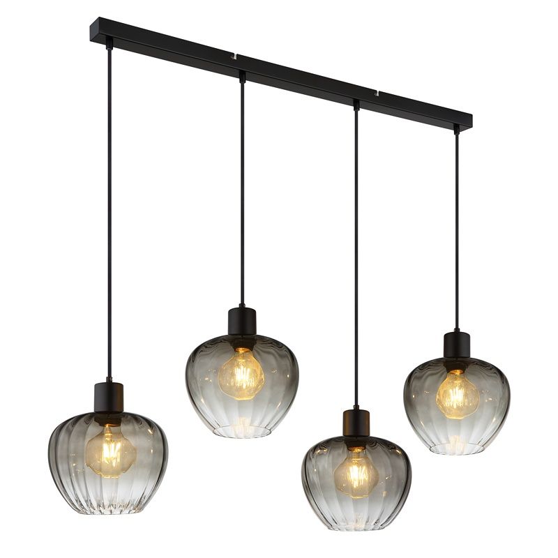 Szklana design lampa wisząca czarna, Tilda Szklana design lampa wisząca czarna, Tilda