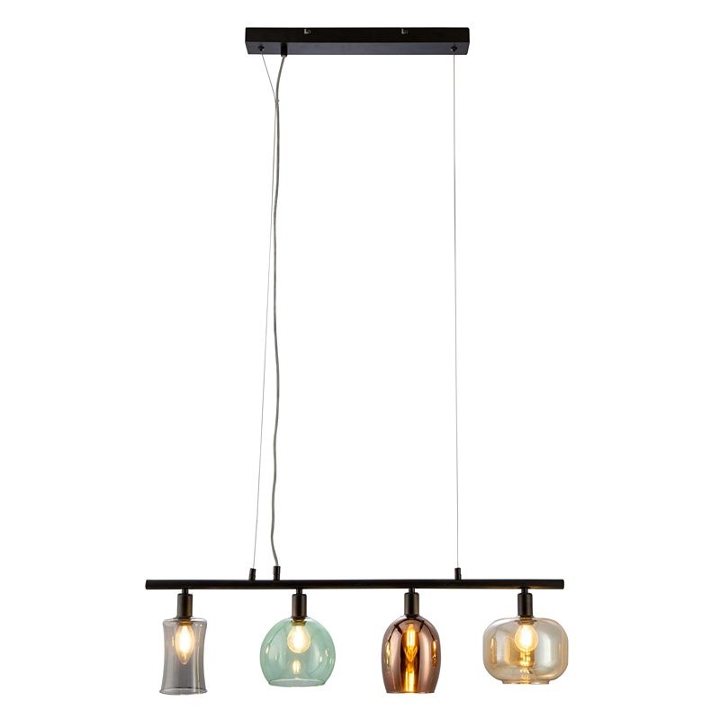 Szklana design lampa wisząca wielokolorowa, Thorben
