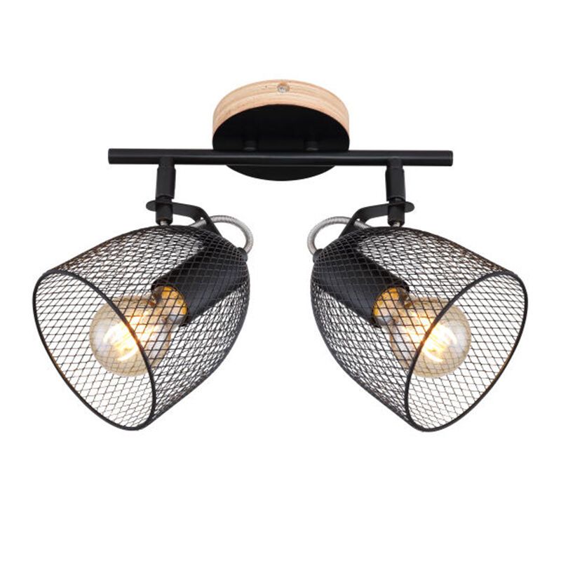 Metalowy industrialny spot sufitowy czarny, Balenco