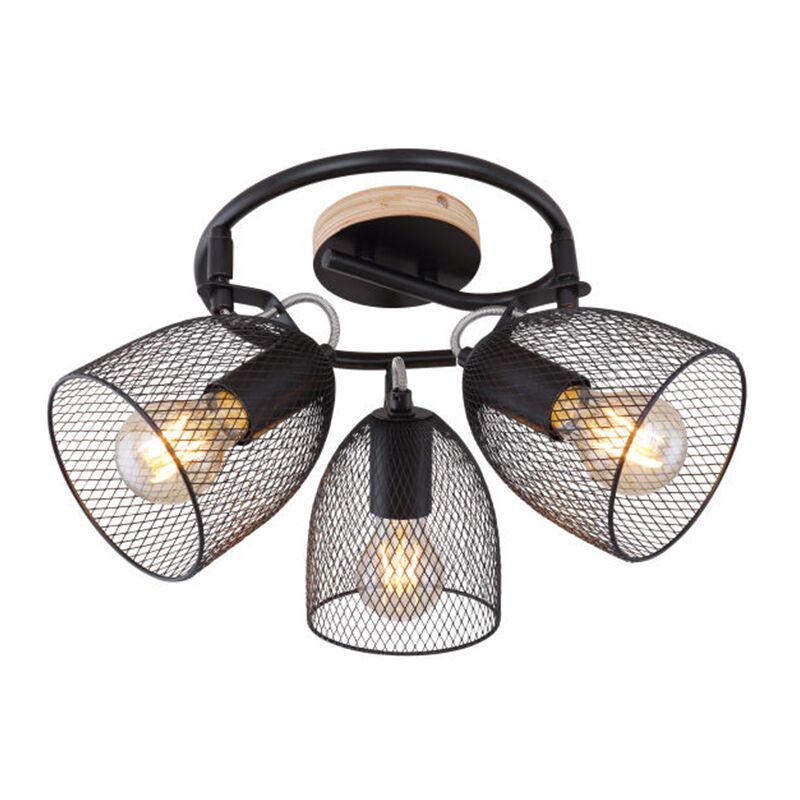 Metalowy industrialny spot sufitowy czarny, Balenco