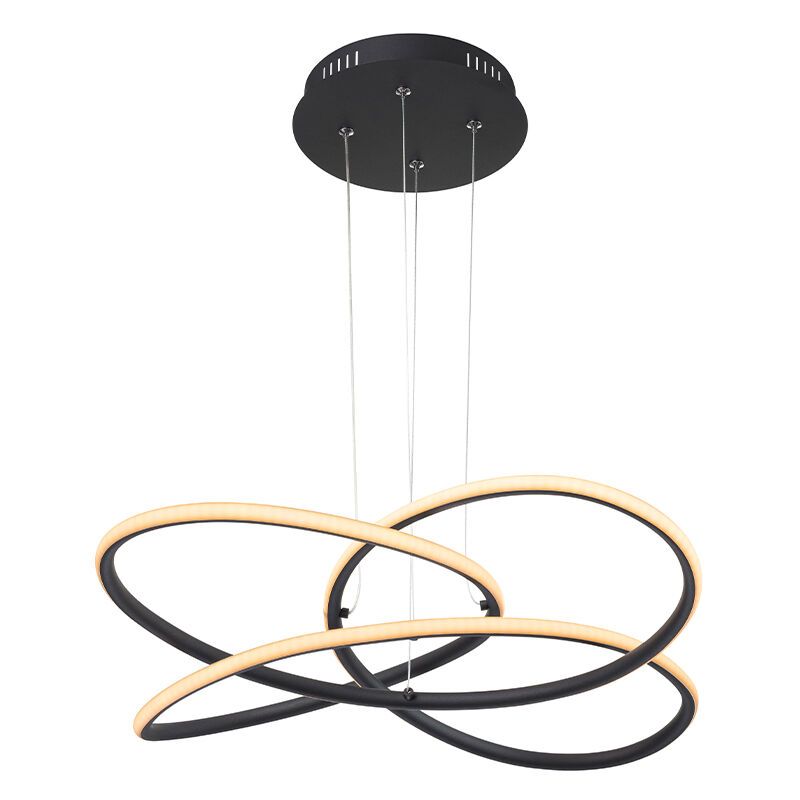 Plastikowa nowoczesna lampa wisząca czarna, Polina, 30W, 3000K LED