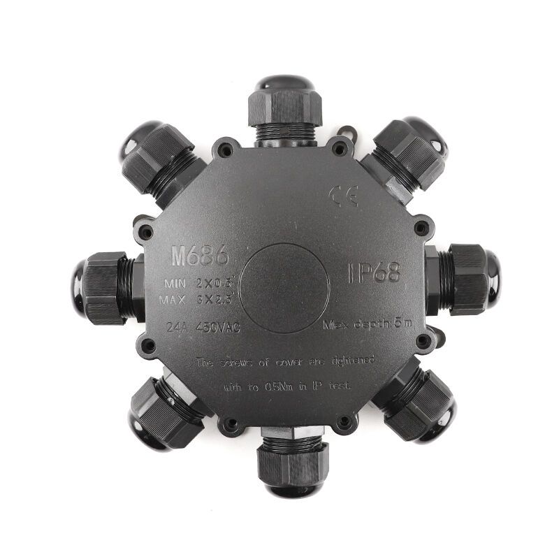 Wodoodporny okrągły 8-stykowy łącznik kablowy z wtyczką Wago wewnątrz, IP68