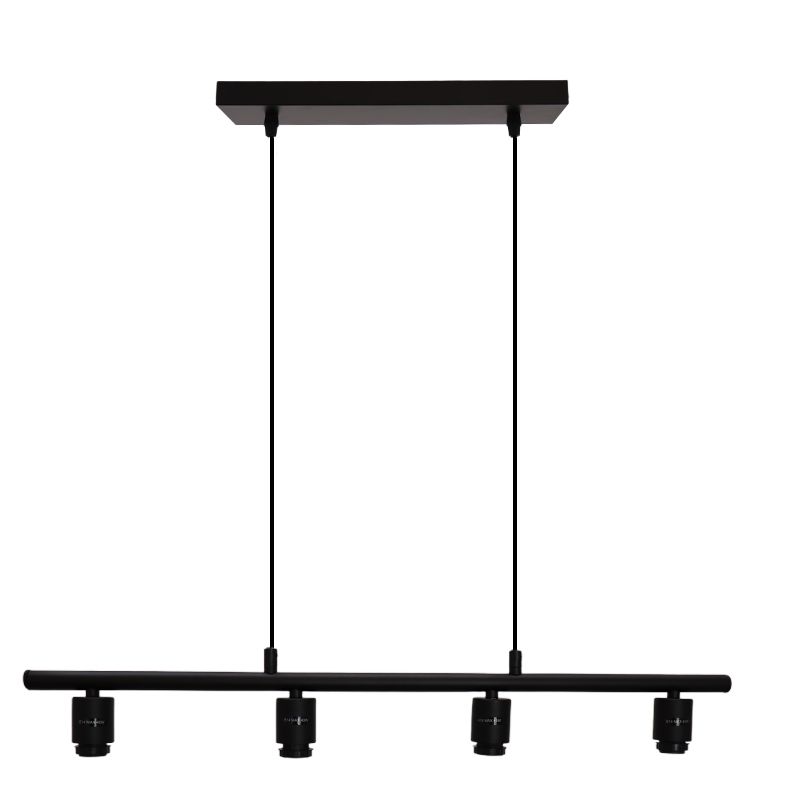 Aluminiowa lampa wisząca bez abażur czarna, Rika