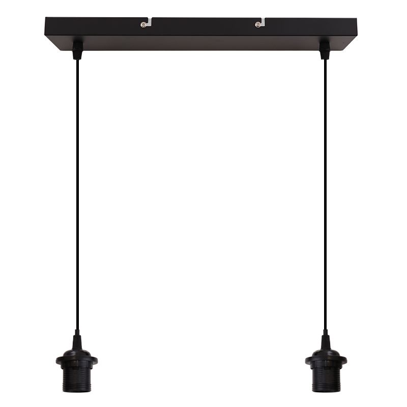 Aluminiowa lampa wisząca bez abażur czarna, Rika Aluminiowa lampa wisząca bez abażur czarna, Rika
