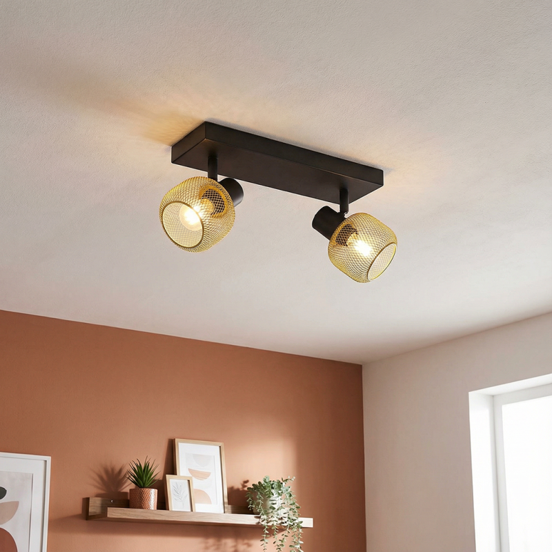 Industrialny spot sufitowy żółty, Emado