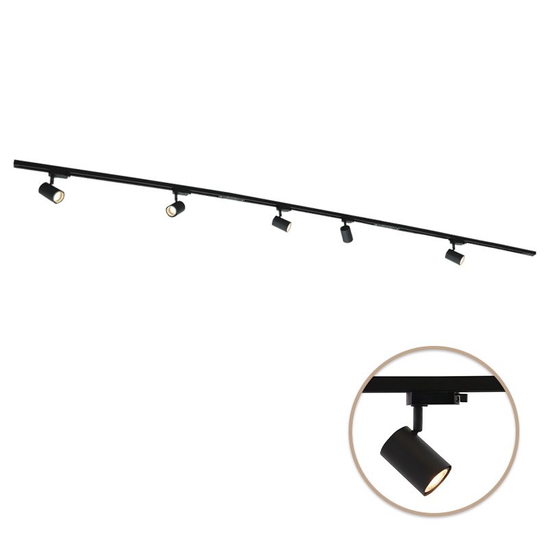 3M system oświetlenia szynowego 1 fazowa czarny + 5 reflektorów na szynę Elena 3M system oświetlenia szynowego 1 fazowa czarny + 5 reflektorów na szynę Elena