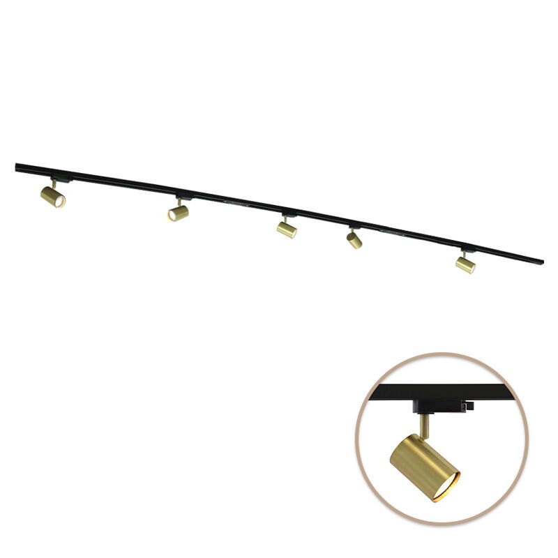 3M system oświetlenia szynowego 1 fazowa mosiężny  + 5 reflektorów na szynę Elena