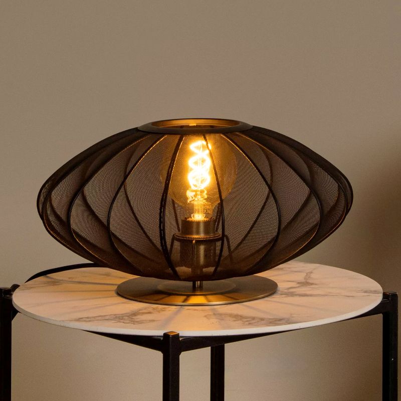 Czarna lampa stołowa nowoczesna, Corina, z przełącznik Czarna lampa stołowa nowoczesna, Corina, z przełącznik