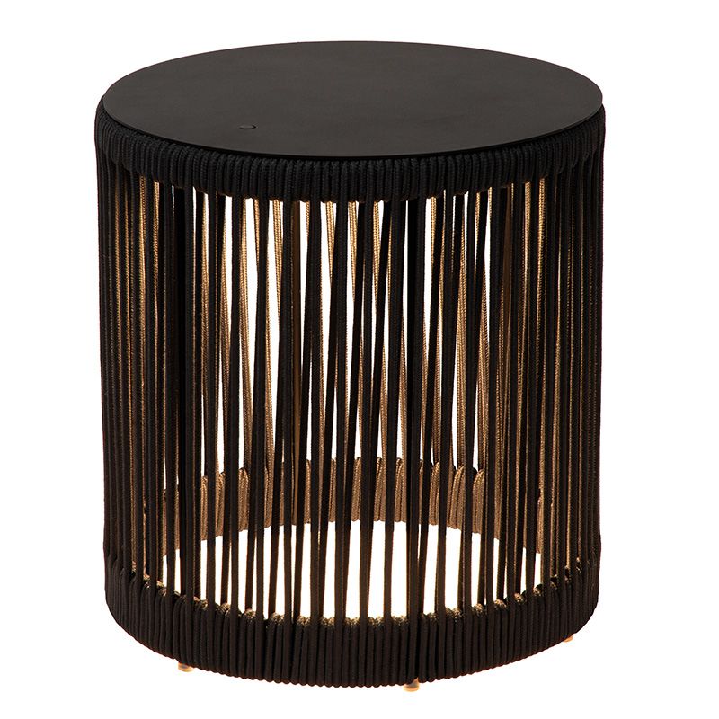 Czarna lampa stojąca akumulatorowa nowoczesna, Pingi, 3W, 3000K LED, IP44, ściemniana w 3 krokach