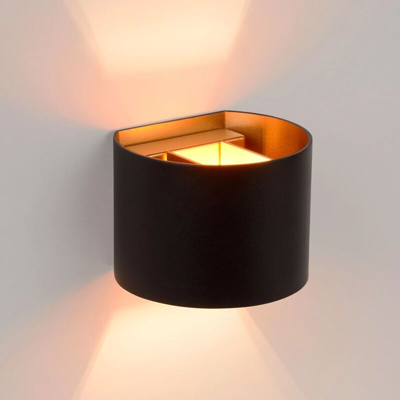 Czarny kinkiet up down nowoczesny, Xio