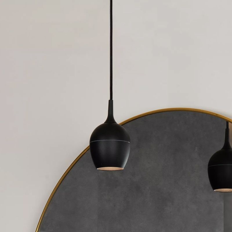 Czarna lampa wisząca do łazienki nowoczesna, Preston, IP44