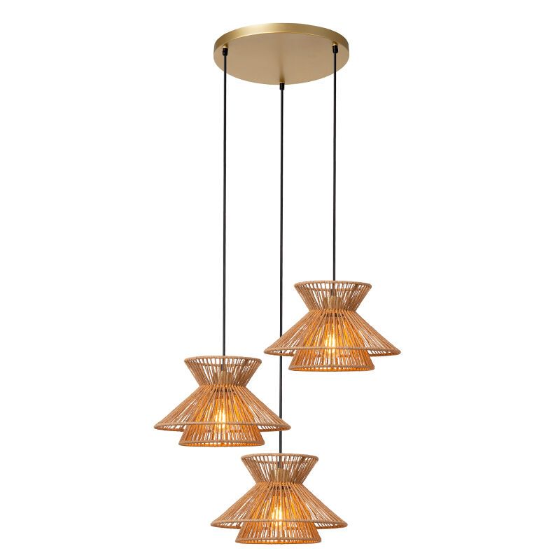 Rattanowa lampa wisząca brązowa, Tasman Rattanowa lampa wisząca brązowa, Tasman
