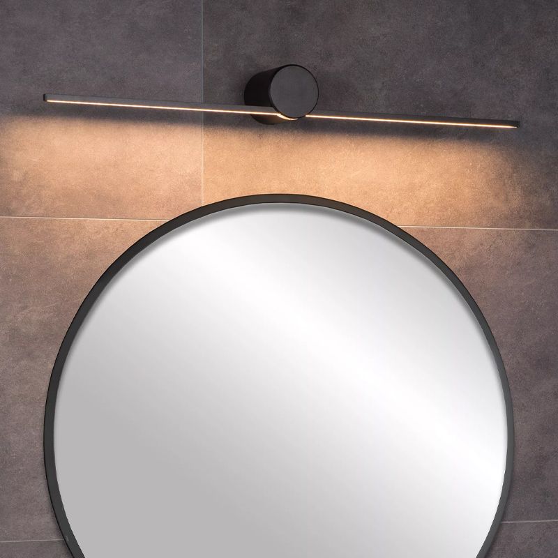 Czarny kinkiet nowoczesny, Mizar, 6W, 2700K LED, IP44 Czarny kinkiet nowoczesny, Mizar, 6W, 2700K LED, IP44