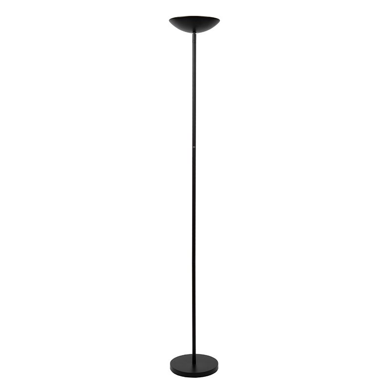 Czarna lampa do czytania stojąca nowoczesna, Zenith, 20W, 3000K LED, z dotykowy ściemniacz