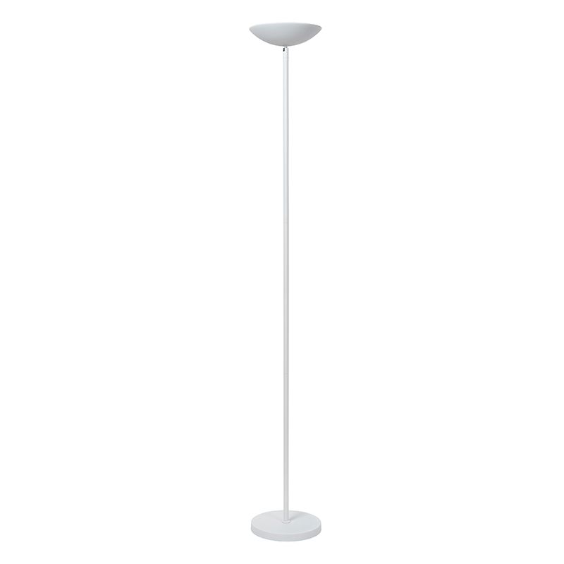 Biała lampa do czytania stojąca nowoczesna, Zenith, 20W, 3000K LED, z dotykowy ściemniacz