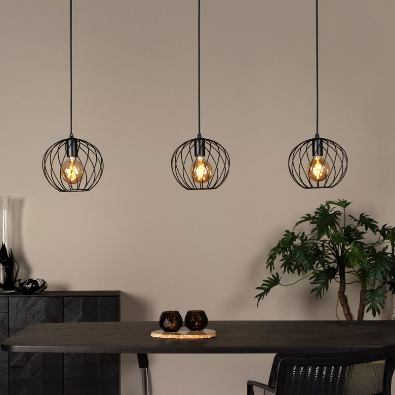 Czarna lampa wisząca klasyczna, Danza