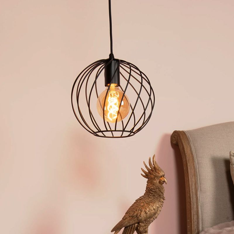 Czarna lampa wisząca klasyczna, Danza