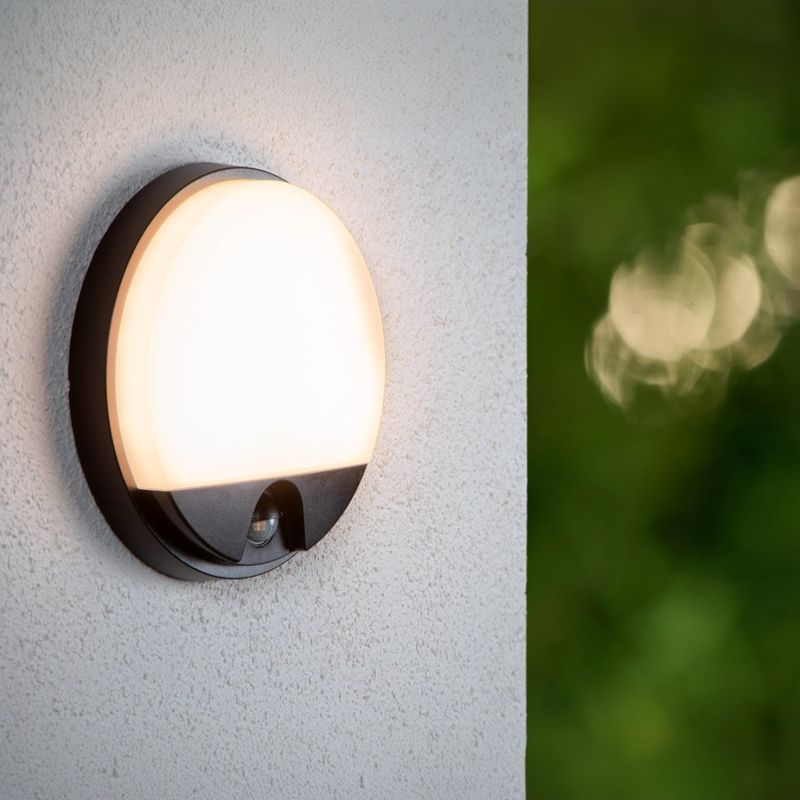 Czarny kinkiet łazienkowy nowoczesny, Hups Ir, 10W, 3000K LED, IP54 Czarny kinkiet łazienkowy nowoczesny, Hups Ir, 10W, 3000K LED, IP54