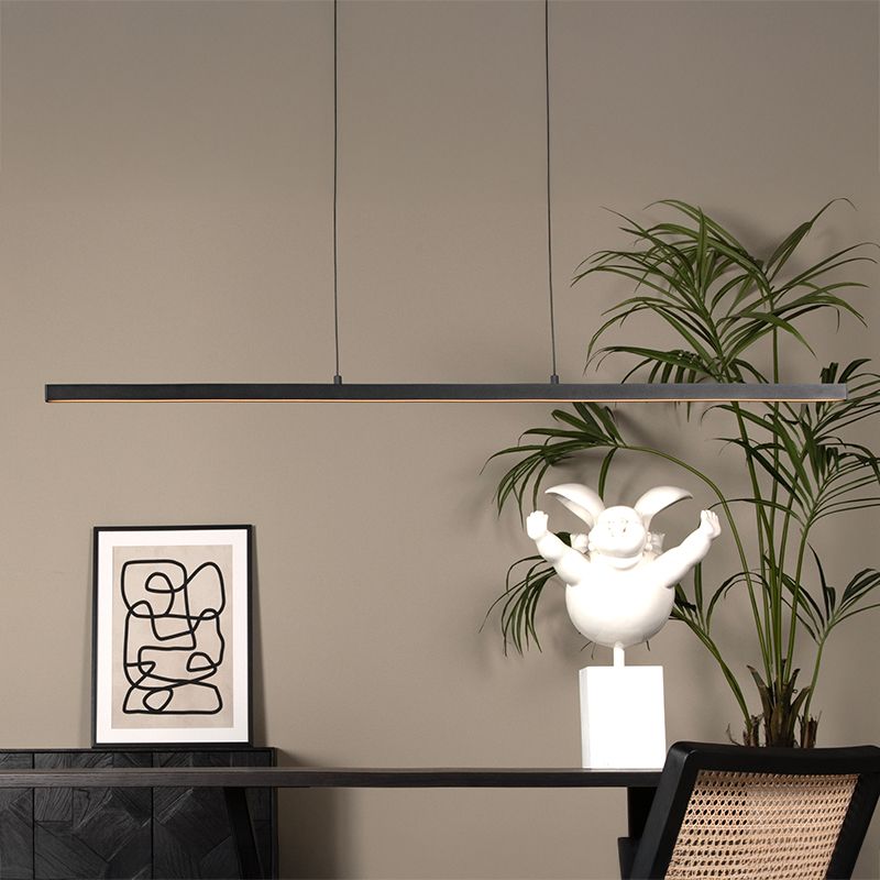Czarna lampa wisząca nowoczesna, Sigma, 36W, 2700K LED