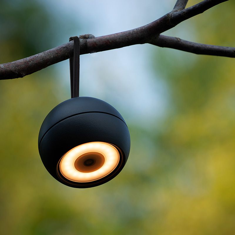 Czarny kinkiet akumulatorowy nowoczesny, Lunex, 2W, 3000K LED, IP54, z przełącznik