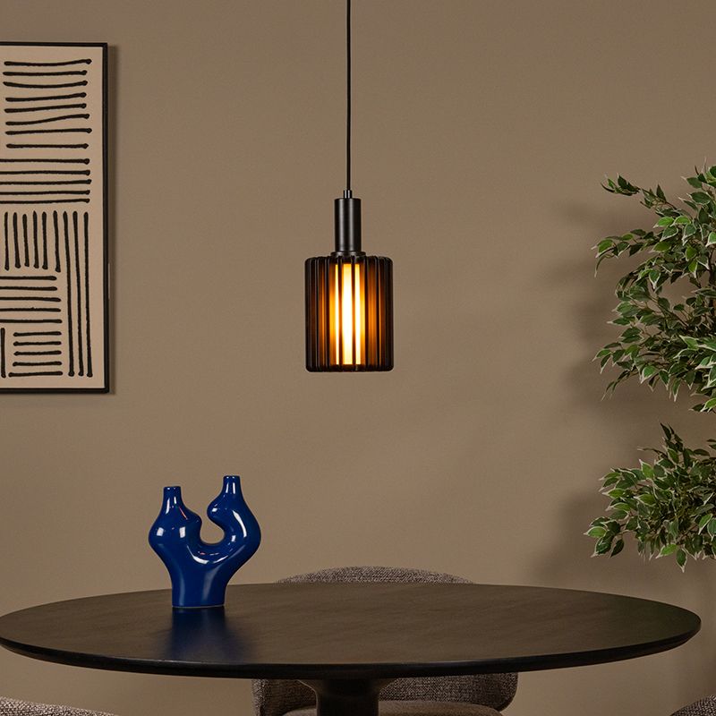 Czarna lampa wisząca nowoczesna, Lambres Czarna lampa wisząca nowoczesna, Lambres