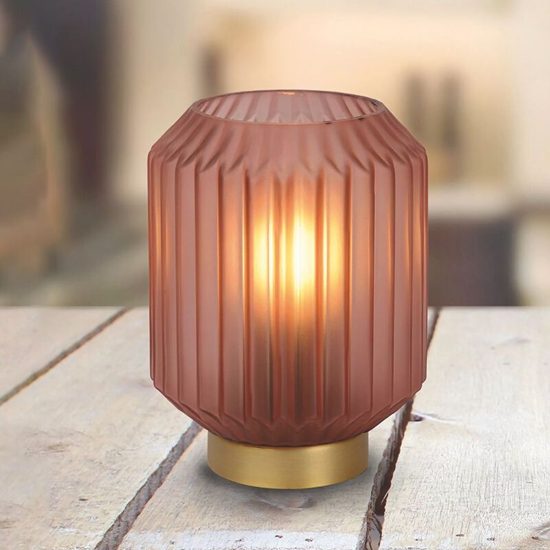 Złota lampa stołowa klasyczna, Sueno, z przełącznik