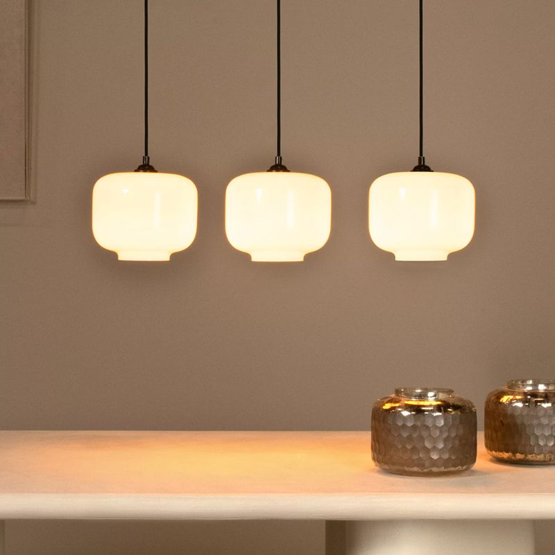 Biała lampa wisząca retro, Medine Biała lampa wisząca retro, Medine