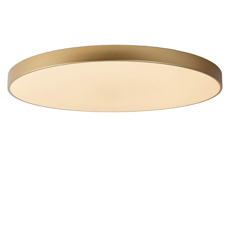 Złoty plafon sufitowy nowoczesny, Unar, 80W, 2700K LED, ściemniana w 3 krokach