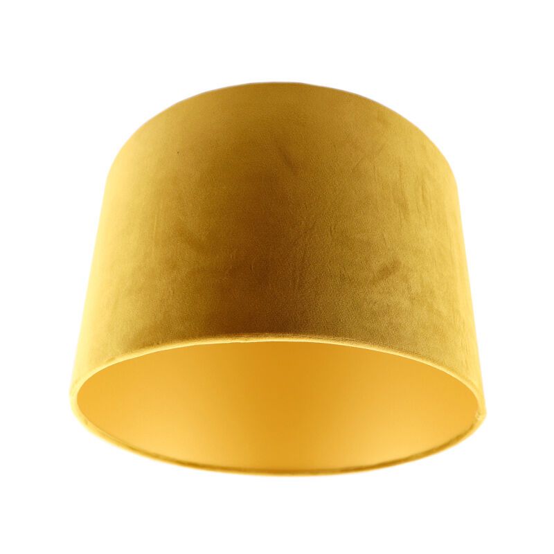 Nowoczesny abażur welurowy żółty, Madelyn