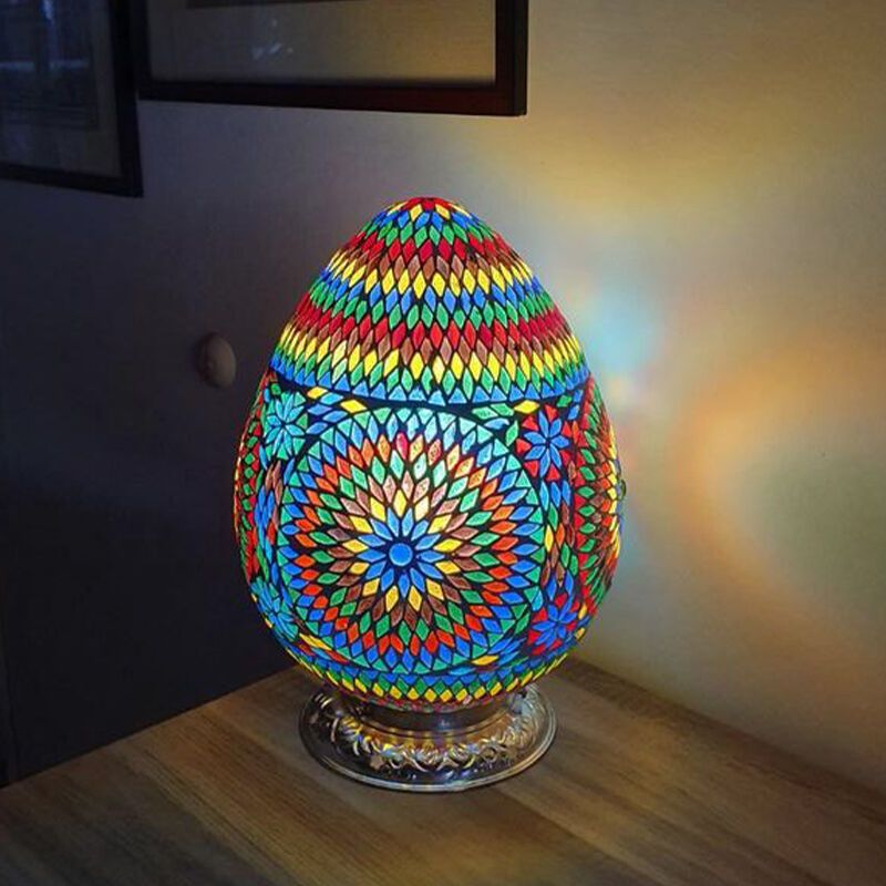 Mozaikowa orientalna lampa stołowa wielokolorowa, Lara Mozaikowa orientalna lampa stołowa wielokolorowa, Lara