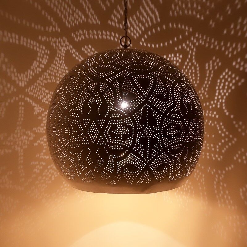 Filigranowa orientalna lampa wisząca biała, Alyssa Filigranowa orientalna lampa wisząca biała, Alyssa