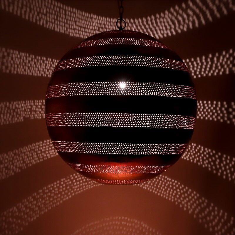 Filigranowa orientalna lampa wisząca miedziana, Nimra Filigranowa orientalna lampa wisząca miedziana, Nimra