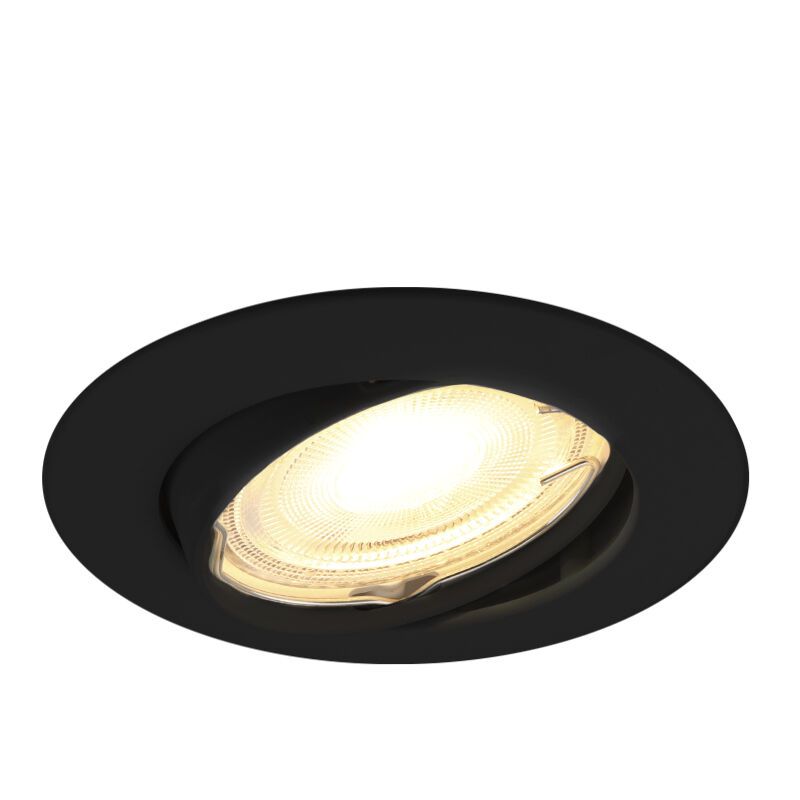 Aluminiowa oprawa sufitowa wpuszczana czarna, Rudo