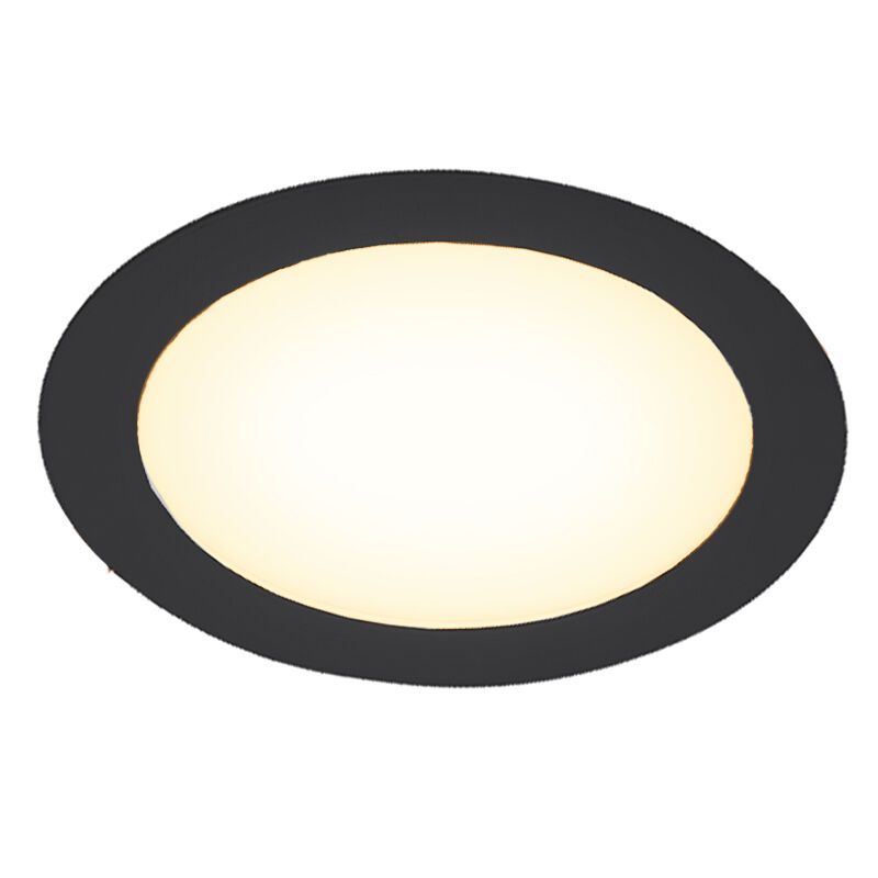 Czarny downlight aluminiowy, Umbriel, 6W, 3000K LED, IP44