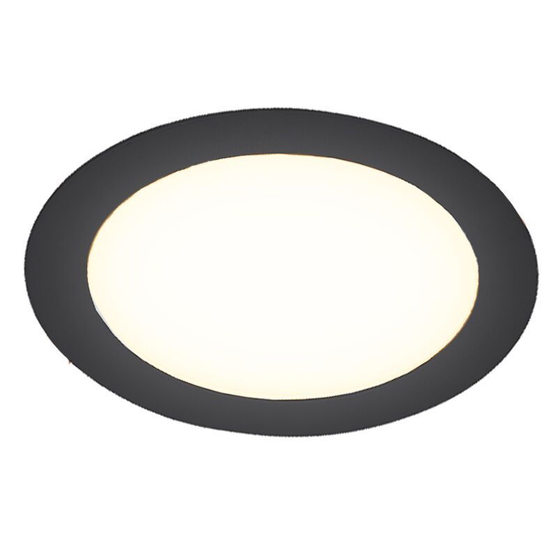 Czarny downlight aluminiowy, Umbriel, 6W, 4000K LED, IP44