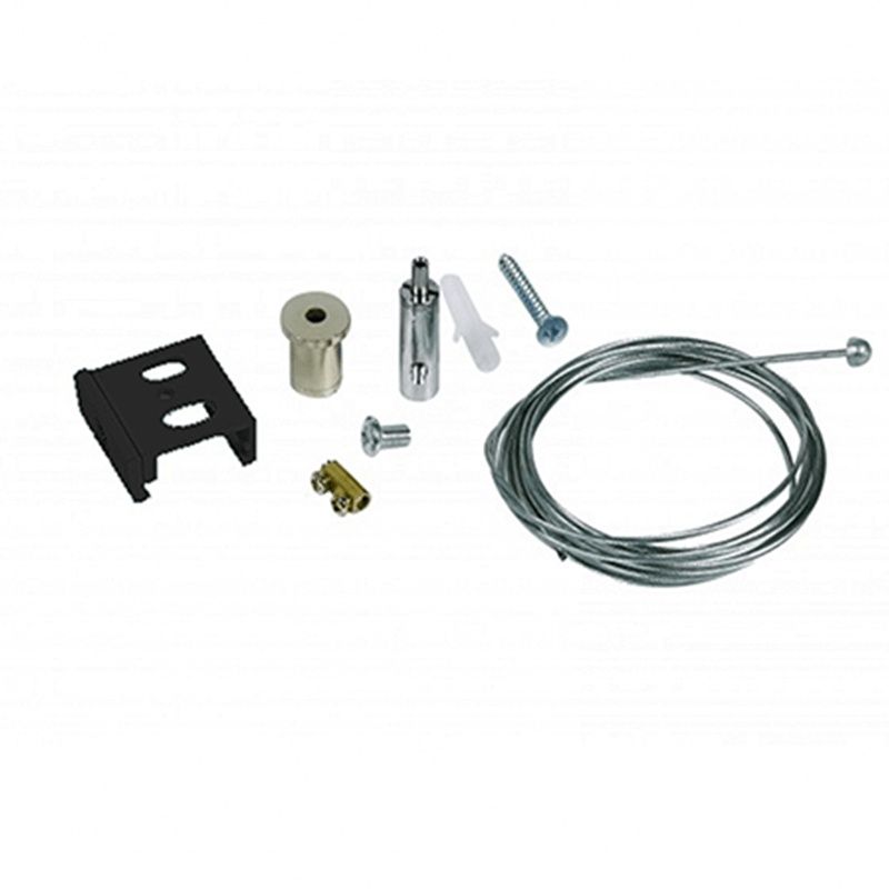 Zestaw wiszący do oświetlenia szynowego 3-fazowego, 5 metrów, czarny, Pro Zestaw wiszący do oświetlenia szynowego 3-fazowego, 5 metrów, czarny, Pro