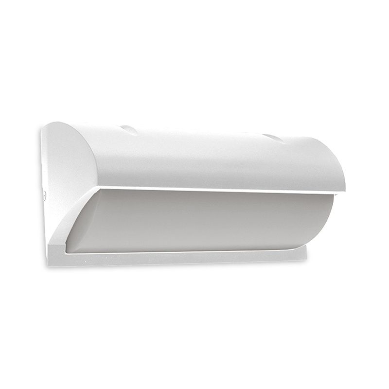 Aluminiowa lampa zewnętrzna biała, Rajko, 12W, 3000K LED, IP54 Aluminiowa lampa zewnętrzna biała, Rajko, 12W, 3000K LED, IP54