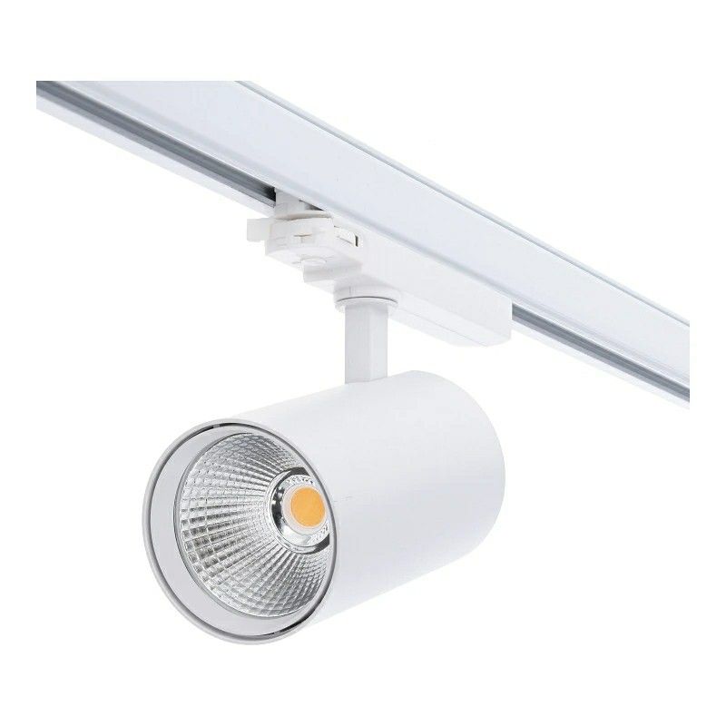 Biały reflektor szynowy 3-fazowy aluminiowy, Rozina, 10W/20W/30W, biały przełącznik LED Biały reflektor szynowy 3-fazowy aluminiowy, Rozina, 10W/20W/30W, biały przełącznik LED